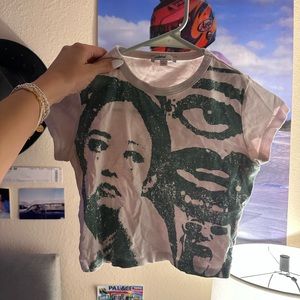 Retro green crop top